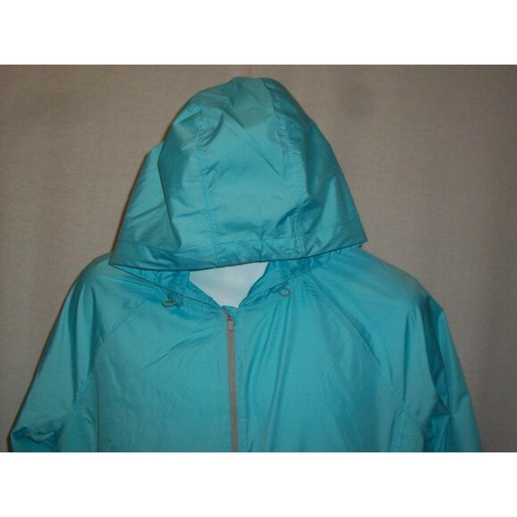 Danskin Womens Full Zip Hoodie Athletic Track Jacket Blue Neon Size 12-14 Large - Picture 4 of 11
